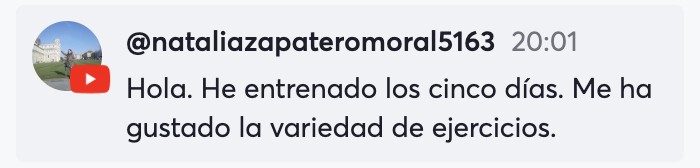 Mensaje de un alumno del reto