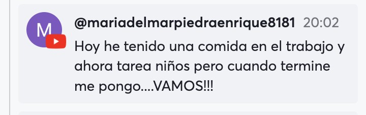 Mensaje de un alumno del reto