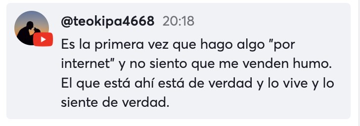 Mensaje de un alumno del reto